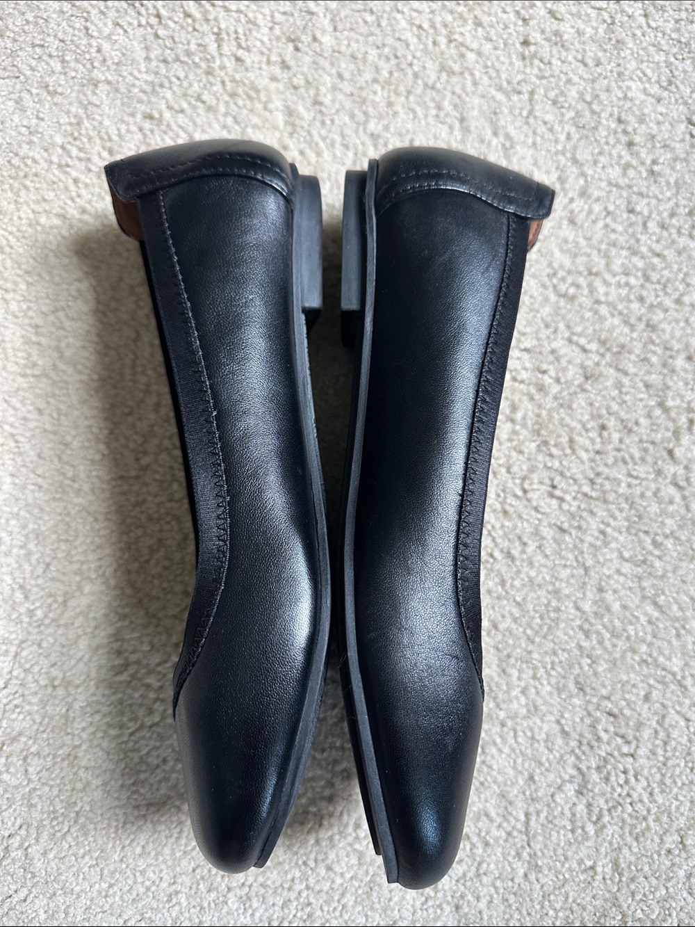 Vionic Caroll Black Women's Leather Ballet Flats - Picture 3 of 8